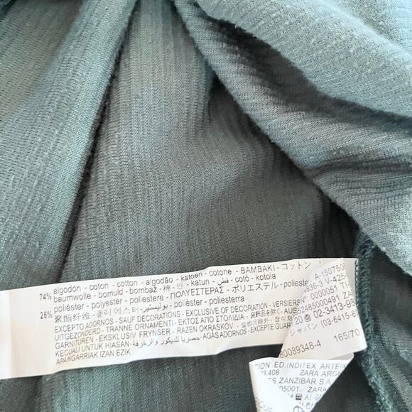 Zara girls green corduroy suspender midi skirt size 13-14 - Picture 11 of 11